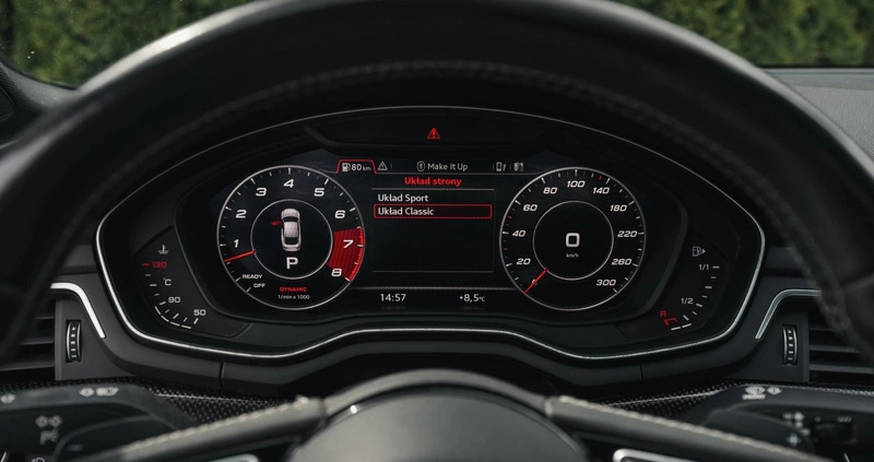 Audi S5 cena 164990 przebieg: 91700, rok produkcji 2018 z Suchedniów małe 781